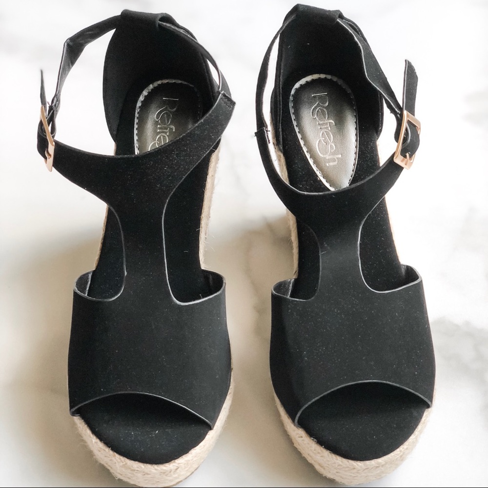⭐️last pair ⭐️NEW black espadrille wedge sandals - Picture 4 of 6